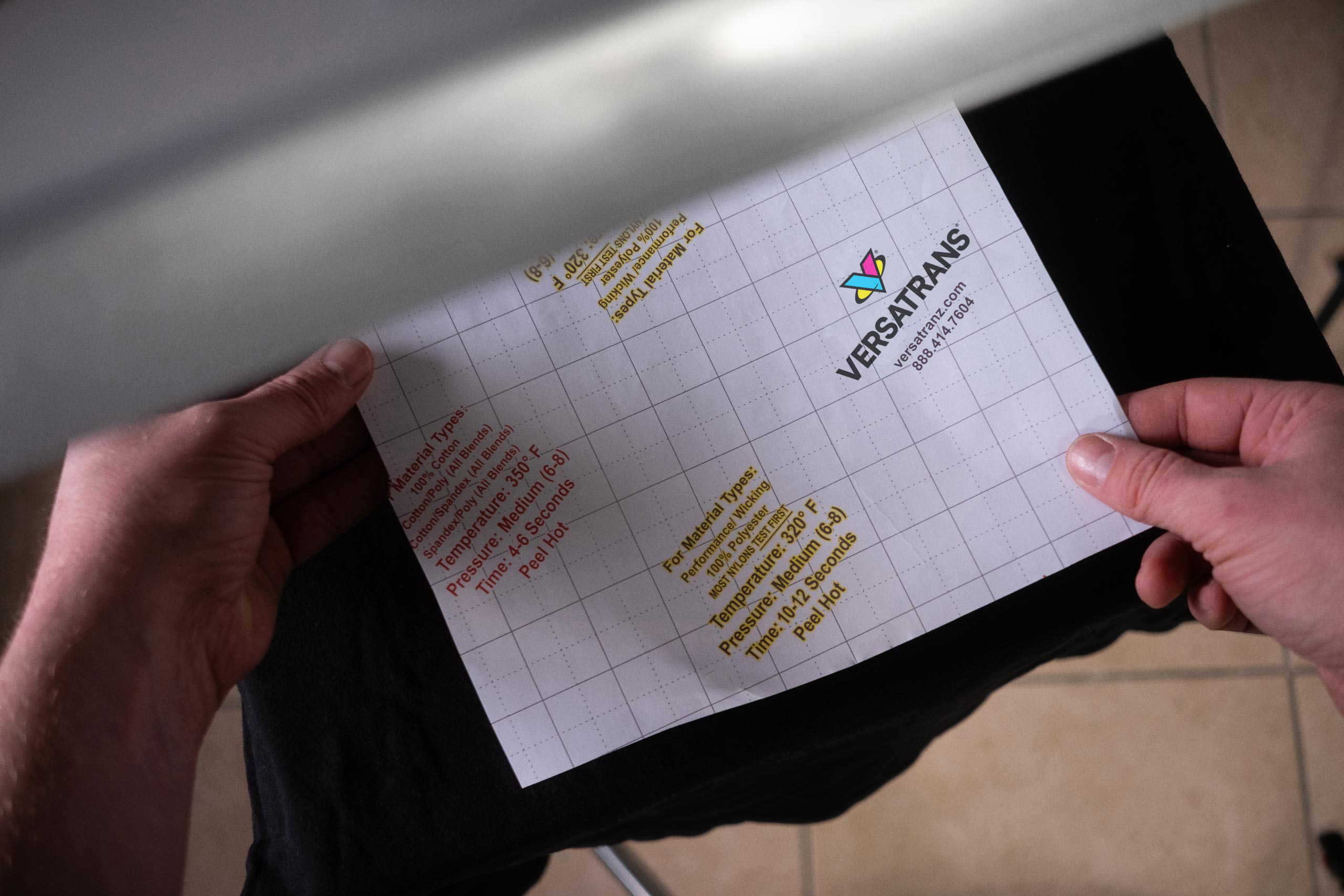 Pressing Instructions